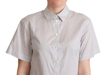 Load image into Gallery viewer, Dolce &amp; Gabbana Chic Gray Polka Dot Short Sleeve Polo
