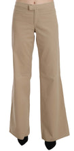 Load image into Gallery viewer, Just Cavalli Beige Mid Waist Flared Luxury Trousers
