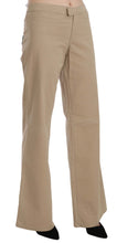 Load image into Gallery viewer, Just Cavalli Beige Mid Waist Flared Luxury Trousers
