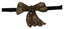 Load image into Gallery viewer, Dolce &amp; Gabbana Elegant Silk Rhinestone Bow Tie
