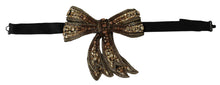 Load image into Gallery viewer, Dolce &amp; Gabbana Elegant Silk Rhinestone Bow Tie
