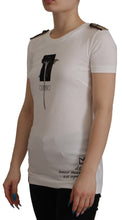 Load image into Gallery viewer, Dolce &amp; Gabbana White Black Roses Crewneck Cotton  T-shirt
