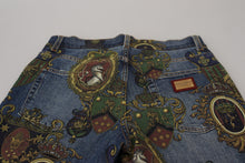 Load image into Gallery viewer, Dolce &amp; Gabbana Elegant Slim-Fit Printed Denim Jeans
