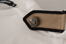 Load image into Gallery viewer, Dolce &amp; Gabbana White Black Roses Crewneck Cotton  T-shirt
