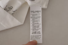 Load image into Gallery viewer, Dolce &amp; Gabbana White Black Roses Crewneck Cotton  T-shirt
