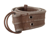 Load image into Gallery viewer, Dolce &amp; Gabbana Beige Leather Logo Belt Sling Cintura Buckle Belt
