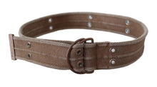 Load image into Gallery viewer, Dolce &amp; Gabbana Beige Leather Logo Belt Sling Cintura Buckle Belt
