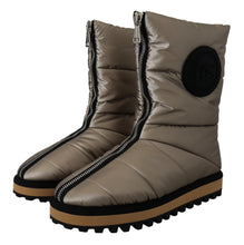 Load image into Gallery viewer, Dolce &amp; Gabbana Silver Platino Mid Calf Designer Boots
