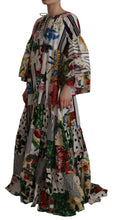 Load image into Gallery viewer, Dolce &amp; Gabbana Multicolor Maxi Kaftan Patchwork Poplin Floral Dress
