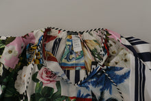 Load image into Gallery viewer, Dolce &amp; Gabbana Multicolor Maxi Kaftan Patchwork Poplin Floral Dress
