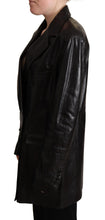 Load image into Gallery viewer, Dolce &amp; Gabbana Elegant Black Leather Double-Breasted Jacket
