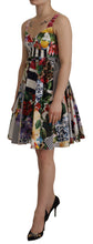 Load image into Gallery viewer, Dolce &amp; Gabbana Elegant Patchwork Mini Dress in Vibrant Multicolor
