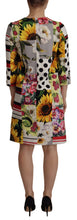 Load image into Gallery viewer, Dolce &amp; Gabbana Multicolor Patchwork Charmeuse Sheath Dress
