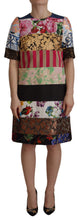 Load image into Gallery viewer, Dolce &amp; Gabbana Patchwork Sheath Mini Dress - Multicolor Elegance
