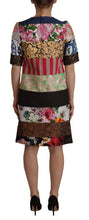 Load image into Gallery viewer, Dolce &amp; Gabbana Patchwork Sheath Mini Dress - Multicolor Elegance
