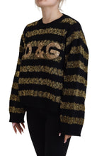 Load image into Gallery viewer, Dolce &amp; Gabbana Elegant Black and Gold Crystal Sweater
