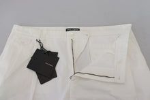 Load image into Gallery viewer, Dolce &amp; Gabbana White Cotton Dress Formal Men Pants
