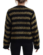 Load image into Gallery viewer, Dolce &amp; Gabbana Elegant Black and Gold Crystal Sweater
