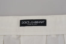 Load image into Gallery viewer, Dolce &amp; Gabbana White Cotton Dress Formal Men Pants
