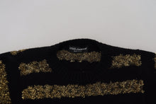 Load image into Gallery viewer, Dolce &amp; Gabbana Elegant Black and Gold Crystal Sweater
