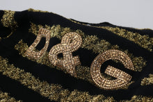 Load image into Gallery viewer, Dolce &amp; Gabbana Elegant Black and Gold Crystal Sweater
