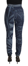 Load image into Gallery viewer, Dolce &amp; Gabbana Elegant Floral High Waist Skinny Jeans
