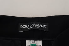 Load image into Gallery viewer, Dolce &amp; Gabbana Elegant Black Wool-Silk Blend Trousers
