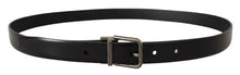 Load image into Gallery viewer, Dolce &amp; Gabbana Sleek Black Leather Belt with Metallic Buckle
