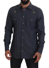 Load image into Gallery viewer, Dolce &amp; Gabbana Elegant Slim-Fit Blue Denim Casual Shirt
