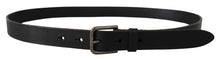 Load image into Gallery viewer, Dolce &amp; Gabbana Elegant Black Leather Belt with Metal Buckle
