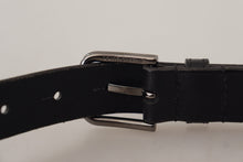 Load image into Gallery viewer, Dolce &amp; Gabbana Elegant Black Leather Belt with Metal Buckle
