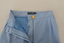 Load image into Gallery viewer, Dolce &amp; Gabbana Elegant Light Blue Wool-Silk Blend Pants

