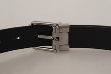 Load image into Gallery viewer, Dolce &amp; Gabbana Elegant Black Leather Belt with Metal Buckle
