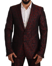 Load image into Gallery viewer, Dolce &amp; Gabbana Elegant Red Martini Three Piece Suit
