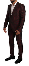 Load image into Gallery viewer, Dolce &amp; Gabbana Elegant Red Martini Three Piece Suit
