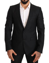 Load image into Gallery viewer, Dolce &amp; Gabbana Sleek Black Virgin Wool Martini Suit
