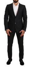 Load image into Gallery viewer, Dolce &amp; Gabbana Sleek Black Virgin Wool Martini Suit
