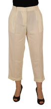 Load image into Gallery viewer, Dolce &amp; Gabbana Elegant Ivory High-Waist Wool Pants
