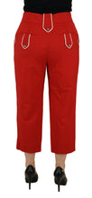 Load image into Gallery viewer, Dolce &amp; Gabbana Elegant Red High-Waist Cropped Pants
