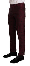 Load image into Gallery viewer, Dolce &amp; Gabbana Elegant Maroon Leaf Pattern Two-Piece Suit
