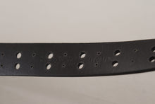 Load image into Gallery viewer, Dolce &amp; Gabbana Elegant Black Leather Belt with Metal Buckle
