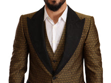 Load image into Gallery viewer, Dolce &amp; Gabbana Elegant Yellow Patterned Three-Piece Suit
