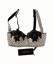 Load image into Gallery viewer, Dolce &amp; Gabbana Elegant White Lace &amp; Polka Dot Silk Bra
