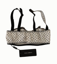 Load image into Gallery viewer, Dolce &amp; Gabbana Elegant White Lace &amp; Polka Dot Silk Bra
