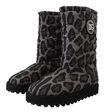 Load image into Gallery viewer, Dolce &amp; Gabbana Elegant Gray Leopard Mid Calf Boots
