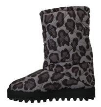 Load image into Gallery viewer, Dolce &amp; Gabbana Elegant Gray Leopard Mid Calf Boots
