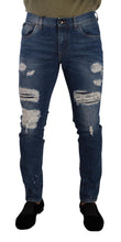 Load image into Gallery viewer, Dolce &amp; Gabbana Elegant Distressed Slim Fit Denim Jeans
