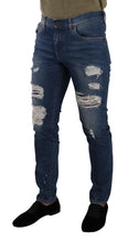 Load image into Gallery viewer, Dolce &amp; Gabbana Elegant Distressed Slim Fit Denim Jeans
