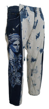 Load image into Gallery viewer, Dolce &amp; Gabbana Elegant Loose Fit Denim Pants with Unique Print
