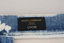 Load image into Gallery viewer, Dolce &amp; Gabbana Elegant Loose Fit Denim Pants with Unique Print
